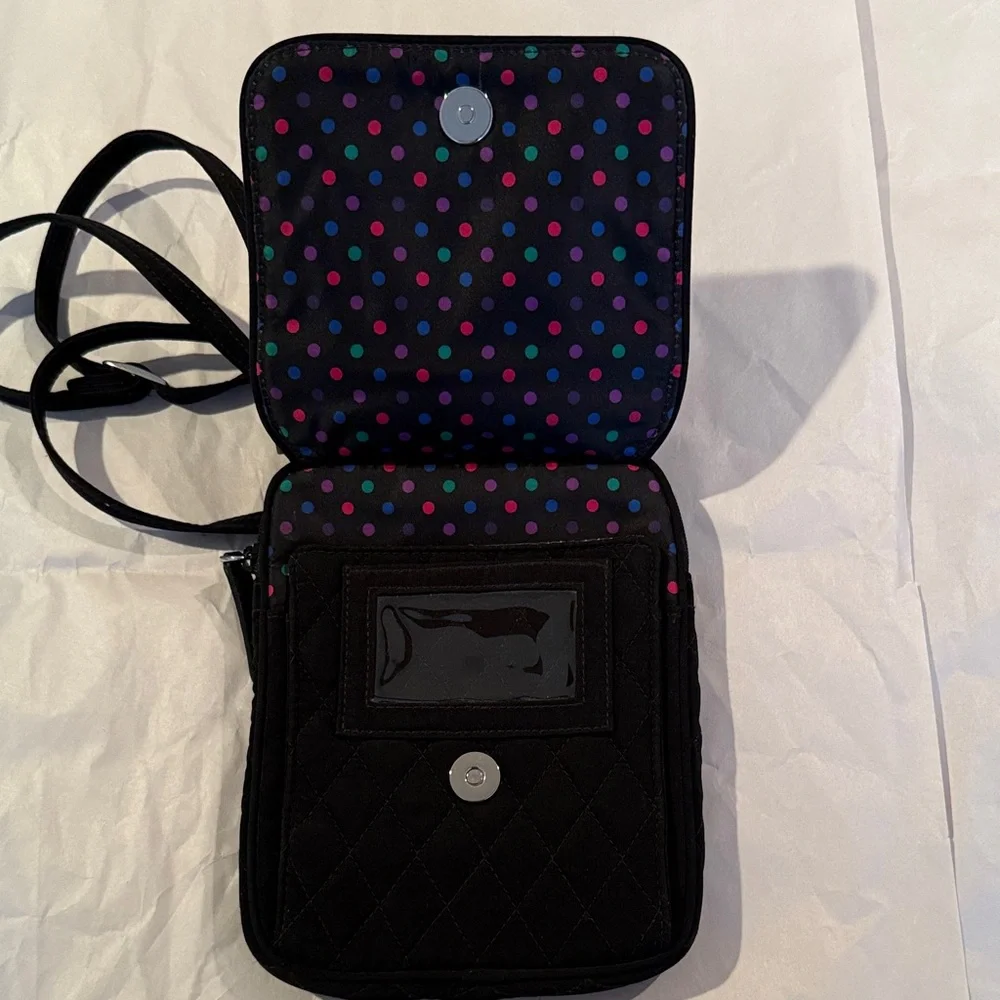 Vera Bradley Black Quilted Crossbody Bag - Picture 3 of 9